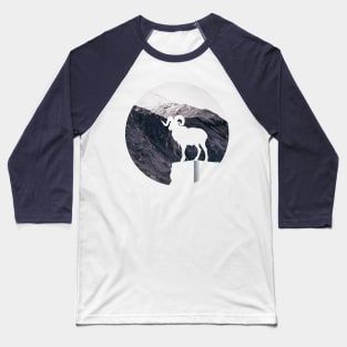 Mountain Goat Nature Design Baseball T-Shirt